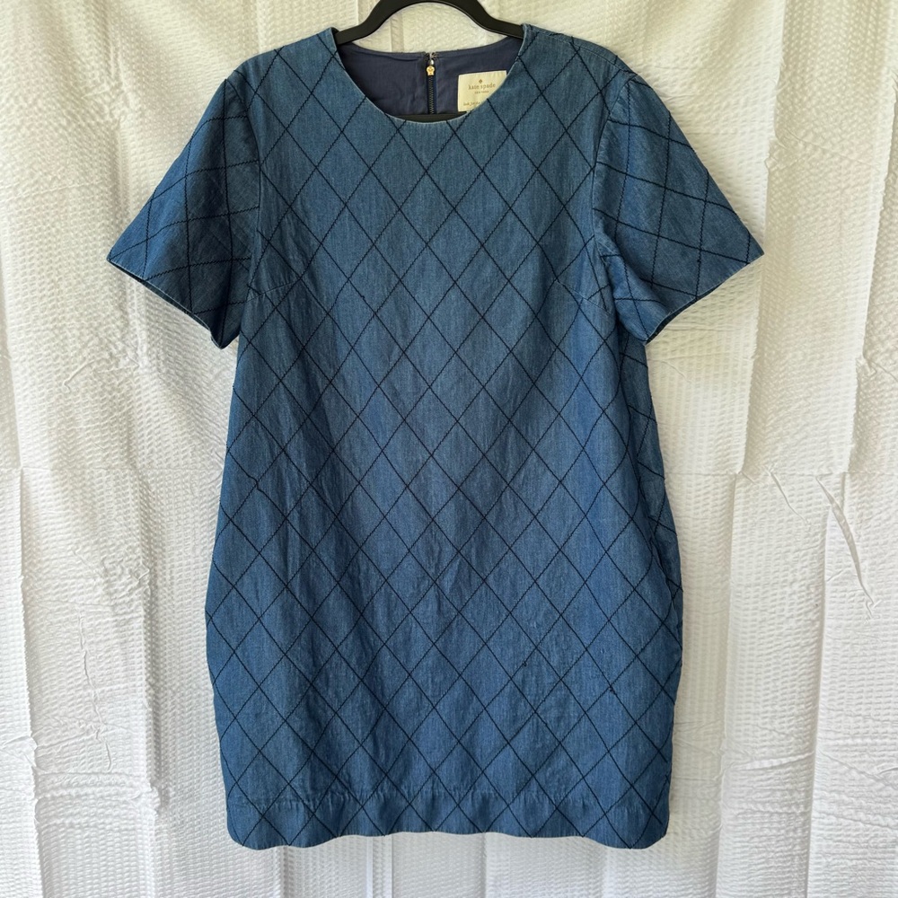 Kate Spade Indigo Dress with Gold Zipper